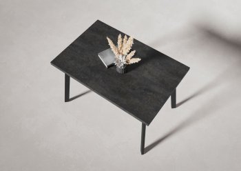 Стол нераздв. Дублин 32 КРАФТ В2, ЛДСП Цемент темный (Вудман) в Сысерти - sysert.mebel-e96.ru