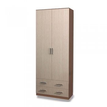 Шкаф 800 мм Дуэт полки/штанга Ясень шимо (Эра) в Сысерти - sysert.mebel-e96.ru