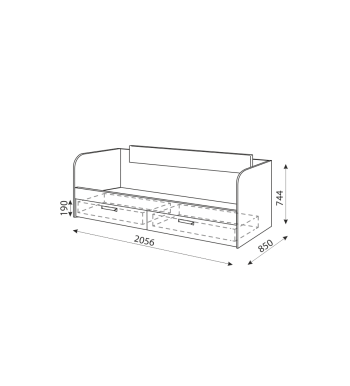 Кровать с ящиками Дуглас М13 (Риннер) в Сысерти - sysert.mebel-e96.ru