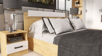 Спальный гарнитур Эко дуб вотан (Эра) в Сысерти - sysert.mebel-e96.ru