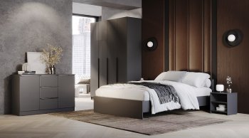Спальный гарнитур Элегант, графит, модульный (Лин) в Сысерти - sysert.mebel-e96.ru