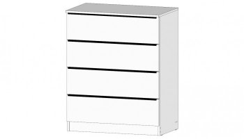 Комод Элегант 4 ящика Белый (Лин) в Сысерти - sysert.mebel-e96.ru | фото