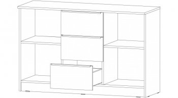 Комод Элегант большой графит (Лин) в Сысерти - sysert.mebel-e96.ru