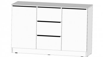 Комод Элегант большой Белый (Лин) в Сысерти - sysert.mebel-e96.ru | фото