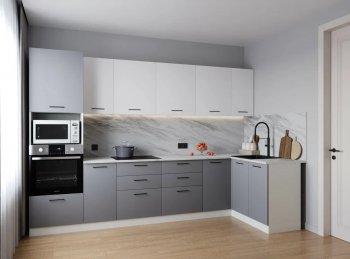 Угловой кухонный гарнитур Элеганция 3200*1400 мм (Санвут) в Сысерти - sysert.mebel-e96.ru