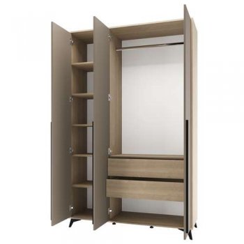 Шкаф 1360 3С2Я с ящиками Ева Глиняный (Памир) в Сысерти - sysert.mebel-e96.ru
