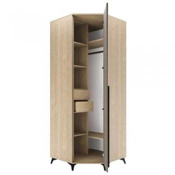 Шкаф угловой 840 1С2Я с ящиками Ева Глиняный (Памир) в Сысерти - sysert.mebel-e96.ru