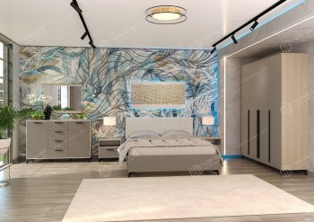Спальный гарнитур Ева глиняный, модульный (Памир) в Сысерти - sysert.mebel-e96.ru