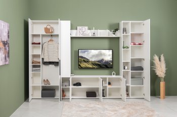 Стенка Эйр модульная, белый (Моби) в Сысерти - sysert.mebel-e96.ru