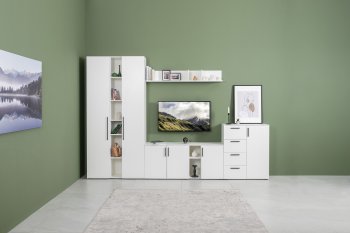 Стенка Эйр комп 1, белый (Моби) в Сысерти - sysert.mebel-e96.ru