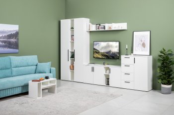 Стенка Эйр комп 1, белый (Моби) в Сысерти - sysert.mebel-e96.ru