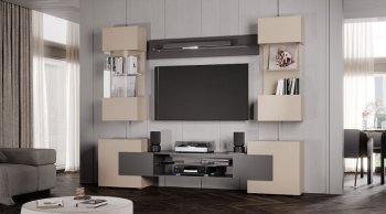 Стенка Фэнтези графит/кашемир (Лин) в Сысерти - sysert.mebel-e96.ru