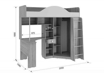 Уголок школьника Фэнтези (Мебельсон) в Сысерти - sysert.mebel-e96.ru