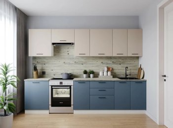 Кухонный гарнитур Фьюжн 3000 мм (Санвут) в Сысерти - sysert.mebel-e96.ru