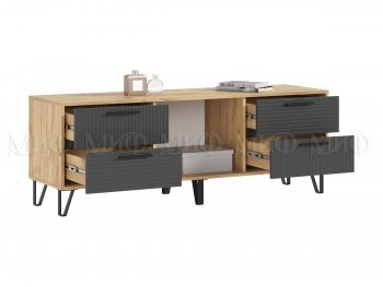 Тумба ТВ Флэш крафт/графит (Миф) в Сысерти - sysert.mebel-e96.ru