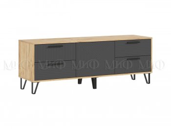Тумба ТВ Флэш крафт/графит (Миф) в Сысерти - sysert.mebel-e96.ru