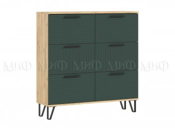 Обувница Флэш крафт/грин (Миф) в Сысерти - sysert.mebel-e96.ru