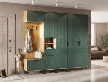 Прихожая Флэш модульная, крафт/грин(Миф) в Сысерти - sysert.mebel-e96.ru