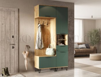 Прихожая Флэш комп.1, крафт/графит (Миф) в Сысерти - sysert.mebel-e96.ru