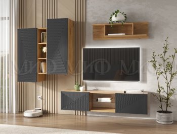 Стенка Флэш крафт/графит (Миф) в Сысерти - sysert.mebel-e96.ru