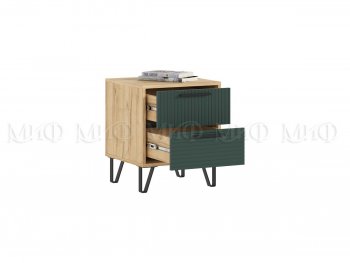 Тумба прикроватная Флэш крафт/грин, 2 шт (Миф) в Сысерти - sysert.mebel-e96.ru