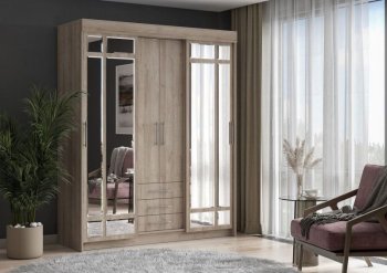 Шкаф-купе 1700 мм Фортуна (Дуб крафт серый) (ИЦ) в Сысерти - sysert.mebel-e96.ru