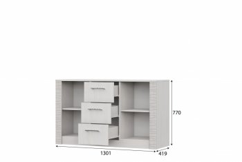 Комод 3 ящика 2-х створчатый Гамма-20 (СВ) в Сысерти - sysert.mebel-e96.ru