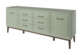 Комод 6 ящиков, 2 двери Гориция зеленый самшит (БМ) в Сысерти - sysert.mebel-e96.ru