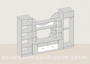 Гостиная Аллегро с 2 шкафами вариант-5 (венге/дуб белфорт) в Сысерти - sysert.mebel-e96.ru