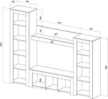 Стенка Бруно (Лин) в Сысерти - sysert.mebel-e96.ru