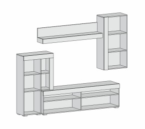 Гостиная Майами (Дуб Белый) в Сысерти - sysert.mebel-e96.ru