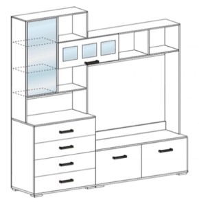 Стенка Яна вариант-1 (СтендМ) в Сысерти - sysert.mebel-e96.ru