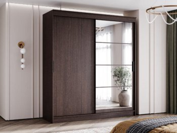 Шкаф-купе 2000 мм Гранд-1 ЛДСП/Зеркало, венге (Эра) в Сысерти - sysert.mebel-e96.ru