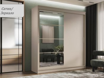 Шкаф-купе 2000 мм Гранд-1 ЛДСП/Зеркало, Сатин (Эра) в Сысерти - sysert.mebel-e96.ru