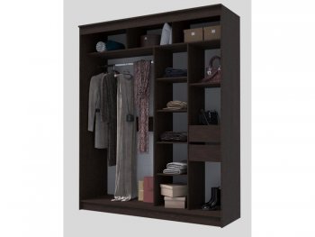 Шкаф-купе 2000 мм Гранд-1 зеркало/зеркало, венге (Эра) в Сысерти - sysert.mebel-e96.ru