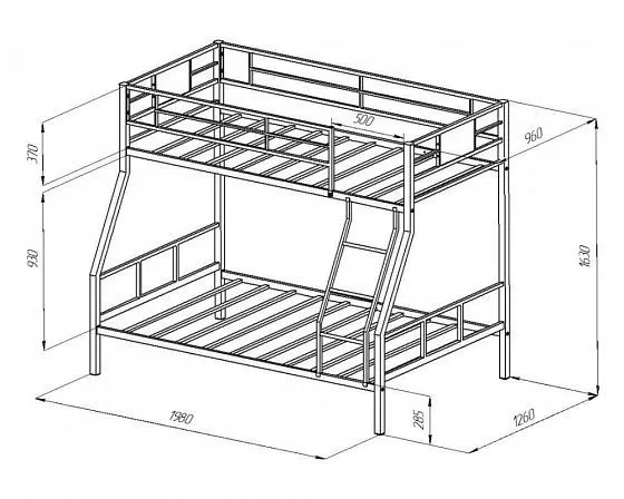 Кровать двухъярусная Гранада-1КВ с выкатной кроватью в Сысерти - sysert.mebel-e96.ru