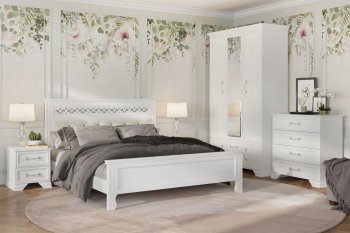 Спальный гарнитур Грация (лак) Белый (модульный) (БМ) в Сысерти - sysert.mebel-e96.ru