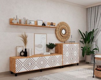 Стенка HYGGE комп.2 ромбы (Мама) в Сысерти - sysert.mebel-e96.ru