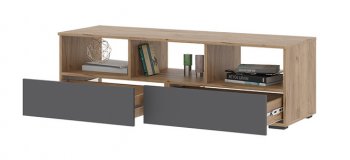 Тумба ТВ Хелен ТБ 02 графит (СтендМ) в Сысерти - sysert.mebel-e96.ru