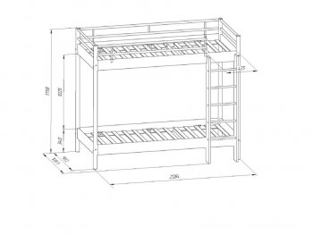 Кровать двухъярусная Хельга Композиция 25 в Сысерти - sysert.mebel-e96.ru