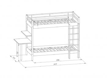 Кровать двухъярусная Хельга Композиция 25 в Сысерти - sysert.mebel-e96.ru