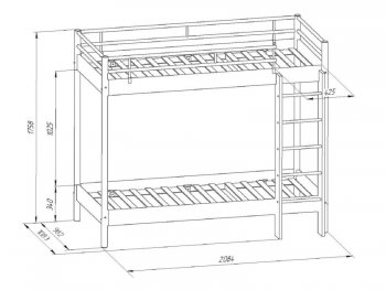 Кровать двухъярусная Хельга Дуб крафт золотой в Сысерти - sysert.mebel-e96.ru