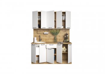 КУхонный гарнитур Хелмер 1600 мм (Сурская) в Сысерти - sysert.mebel-e96.ru