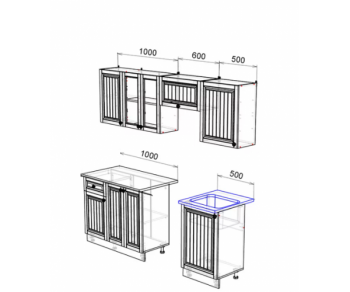 Кухонный гарнитур Хозяюшка 2100 Мускат (Эра) в Сысерти - sysert.mebel-e96.ru