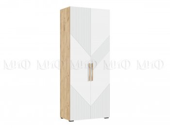 Шкаф распашной 900 мм Ирис с антресолью, крафт/белый (Миф) в Сысерти - sysert.mebel-e96.ru