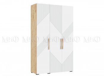 Шкаф 1350 мм Ирис с антресолью, крафт/белый (Миф) в Сысерти - sysert.mebel-e96.ru