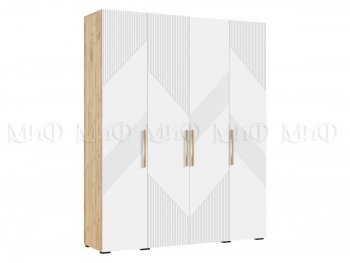 Шкаф 1800 мм Ирис с антресолью крафт/белый (Миф) в Сысерти - sysert.mebel-e96.ru