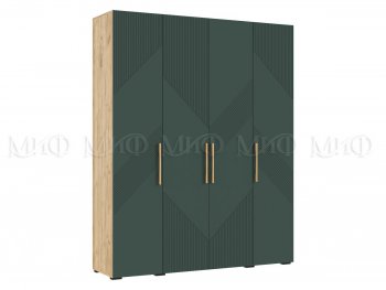 Шкаф 1800 мм Ирис с антресолью крафт/грин (Миф) в Сысерти - sysert.mebel-e96.ru