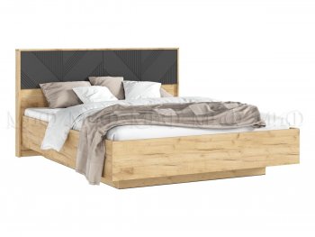 Кровать парящая Ирис крафт/графит с подсветкой (Миф) в Сысерти - sysert.mebel-e96.ru