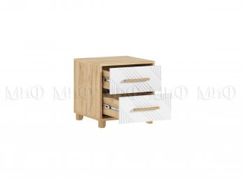 Тумба прикроватная Ирис крафт/белый, 2 шт (Миф) в Сысерти - sysert.mebel-e96.ru